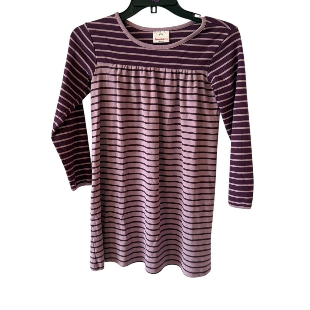 Hanna Andersson Purple Striped dress size 130